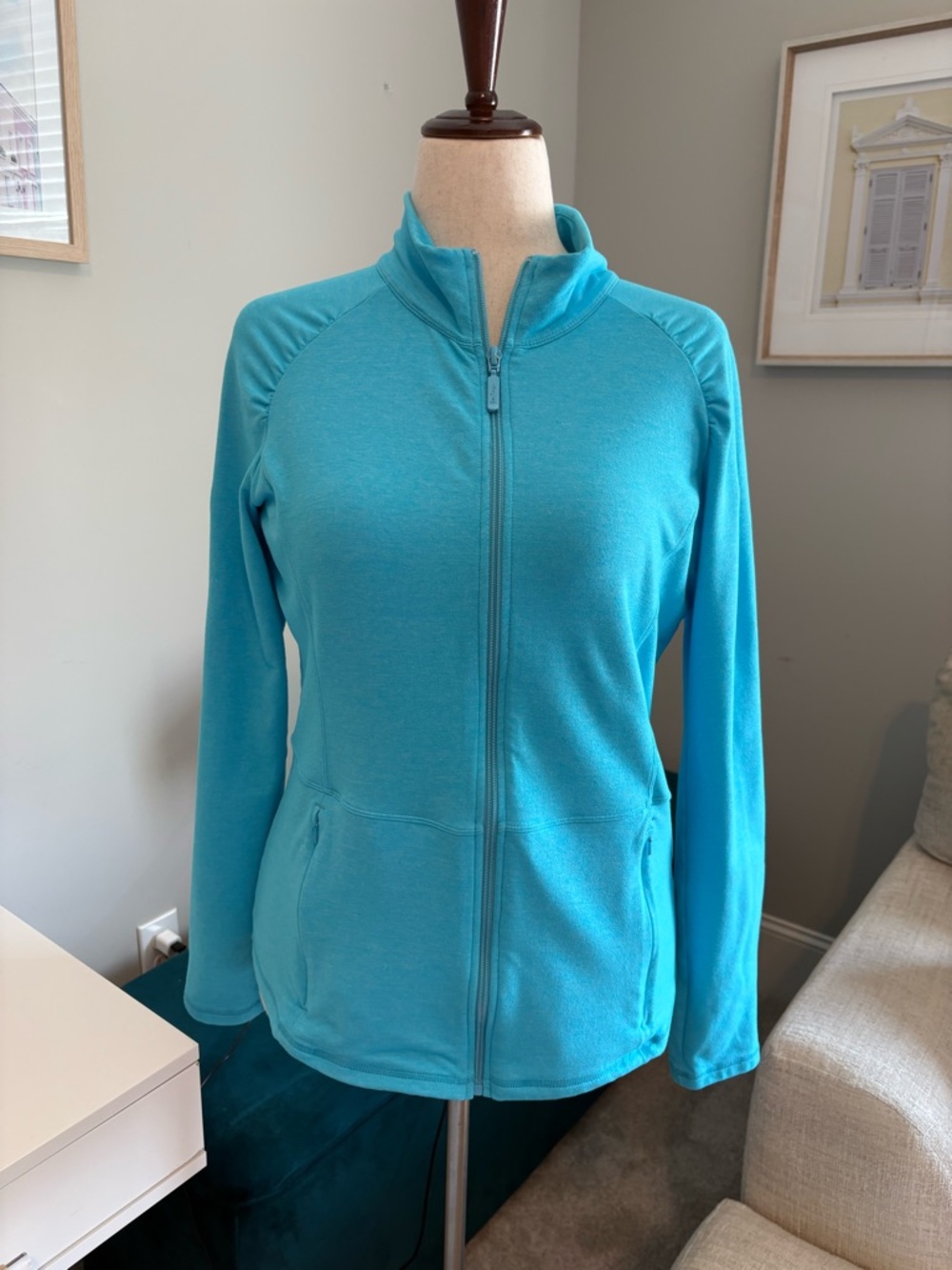 Lilly Pulitzer Turquoise Full-Zip Utility Jacket